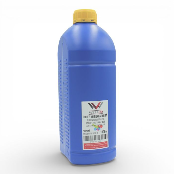 Тонер HP LJ P1560/1566/1600/1606, фасовка, 1кг, для неориг, Welldo (UWDTH1102C-1)