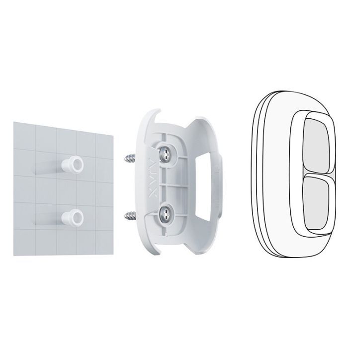 Аксессуар для охранных систем Ajax DoubleButton Holder біла изображение 2