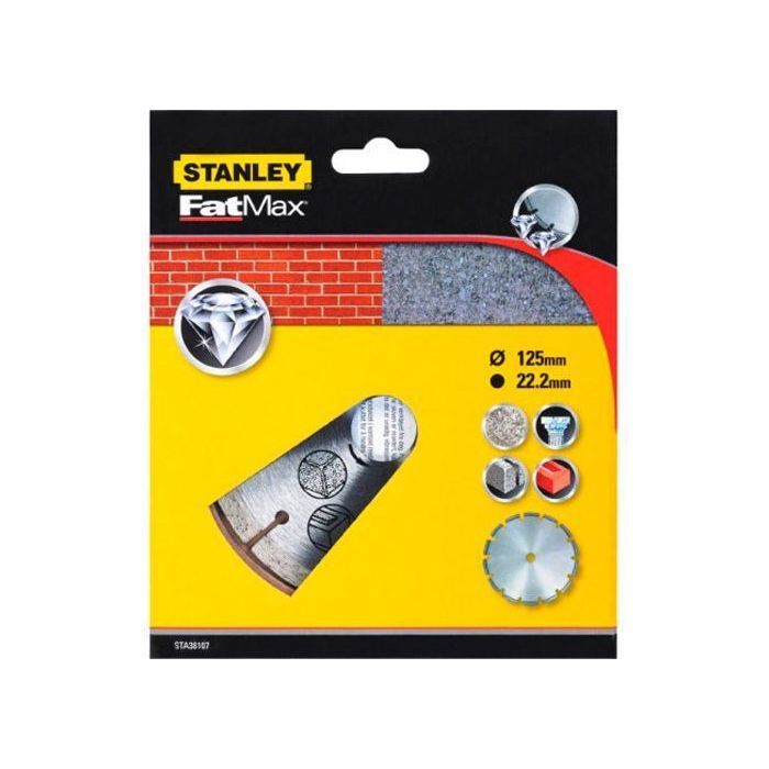 Диск пильный Stanley алмазный 125x22.2 бетон/кирпич сегментированный (STA38107)
