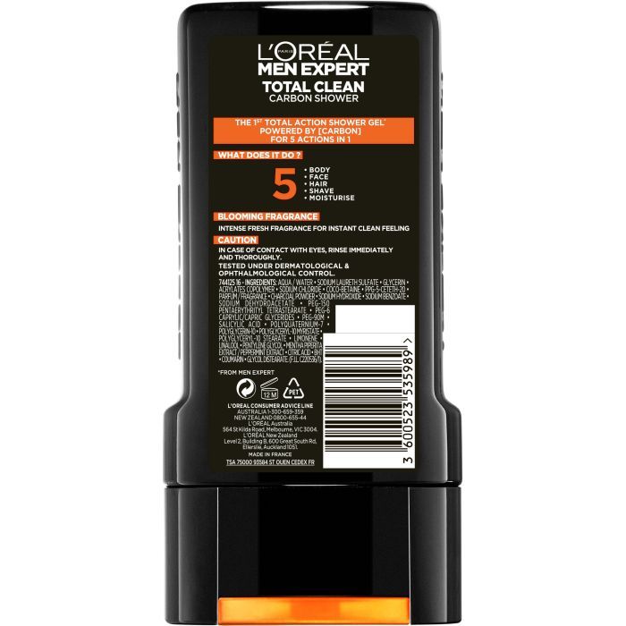 Гель для душа L'Oreal Paris Men Expert Total Clean 5 в 1 300 мл (3600523535989) изображение 2