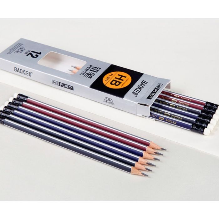 Олівець графітний Baoke НВ, з гумкою, триграний (PENCIL-BAO-PL1677) зображення 4