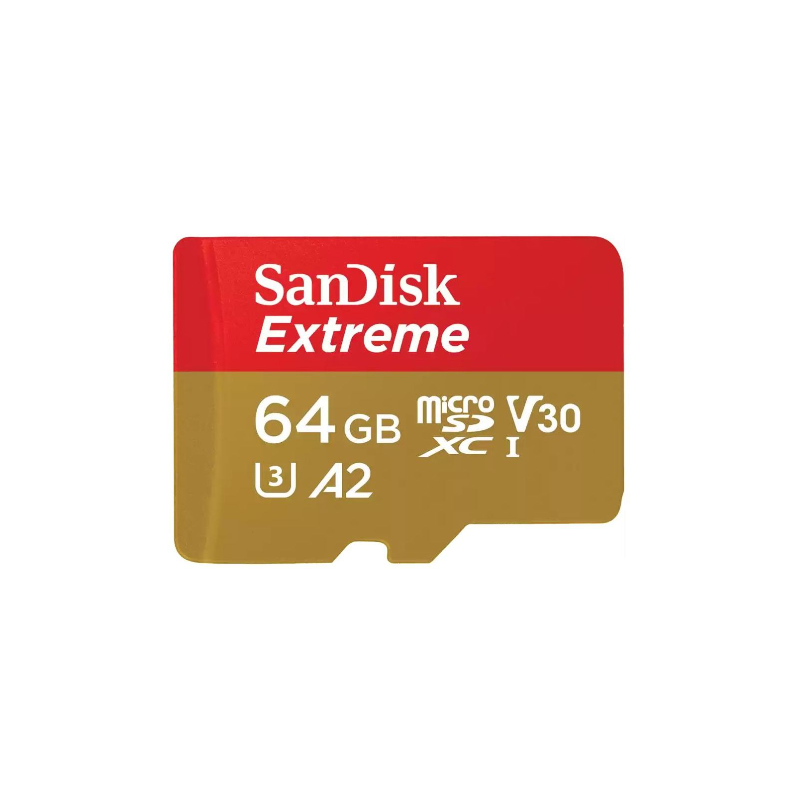 Карта памяти SanDisk 64GB microSDXC UHS-I U3 V30 A2 Extreme (SDSQXAH-064G-GN6GN)