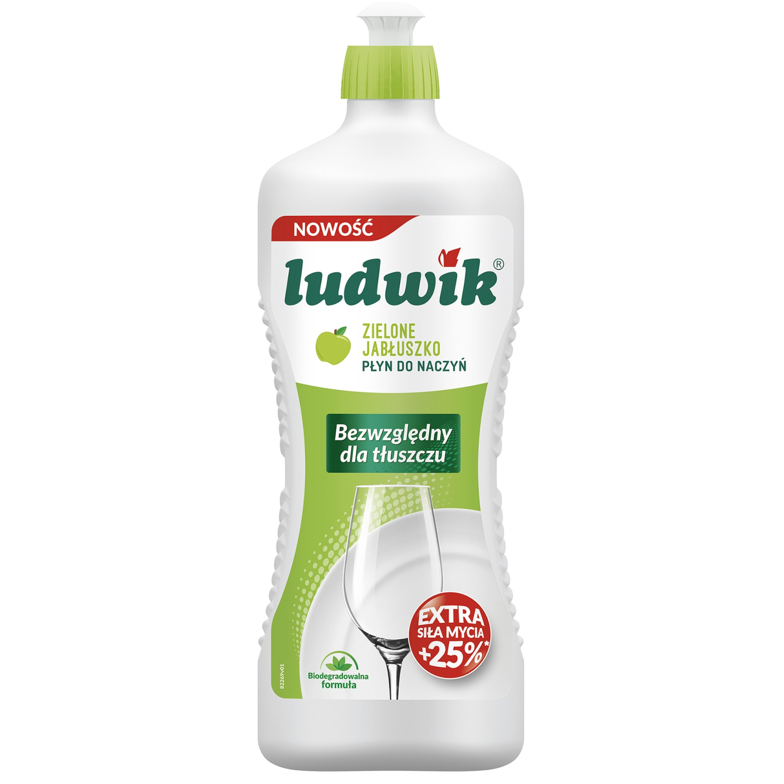 Средство для ручного мытья посуды Ludwik Зеленое яблоко 900 г (5900498028102)