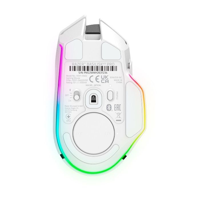 Мышка Razer Basilisk V3 Pro Wireless/Bluetooth White (RZ01-04620200-R3G1) изображение 6