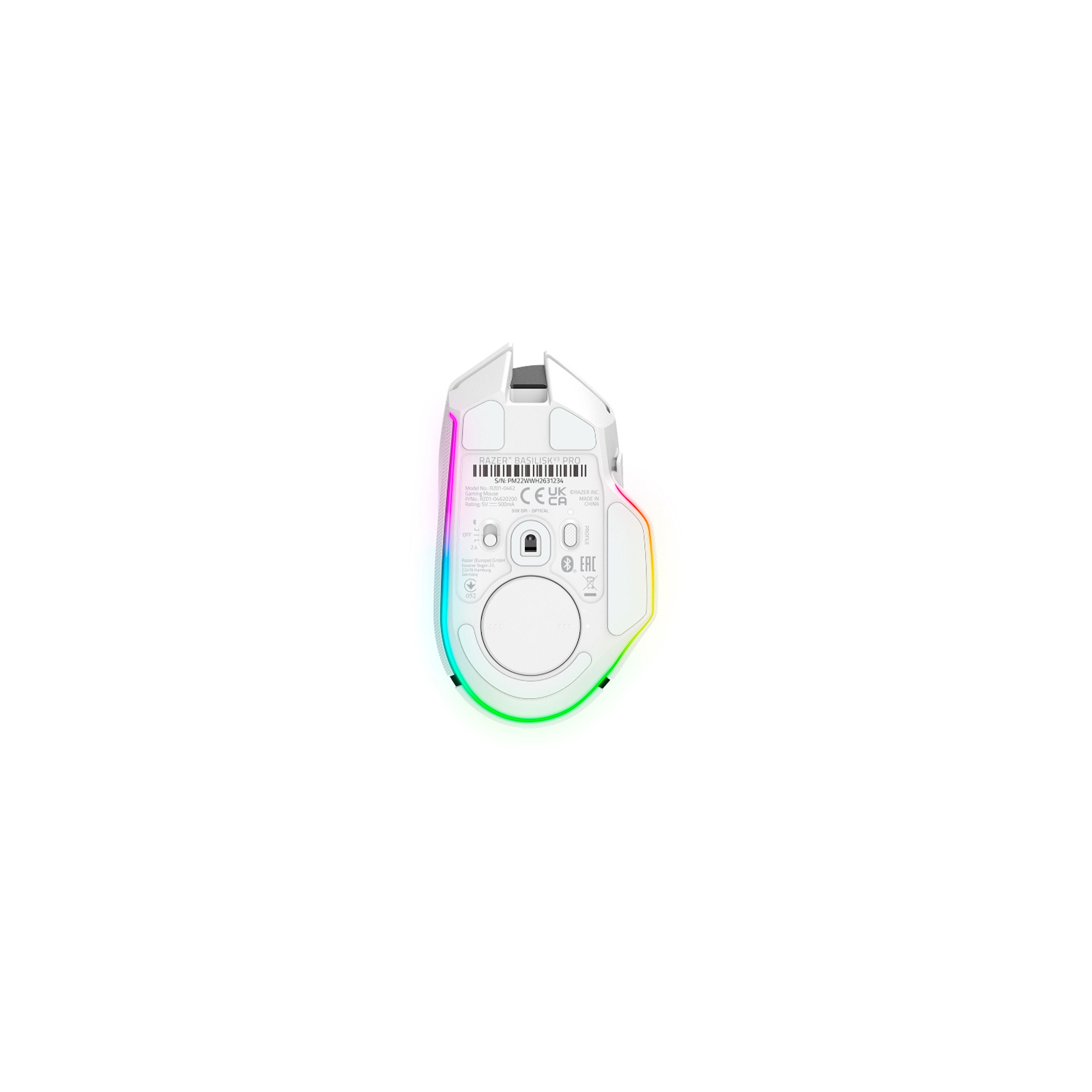 Мышка Razer Basilisk V3 PRO Wireless White (RZ01-04620200-R3G1) изображение 6