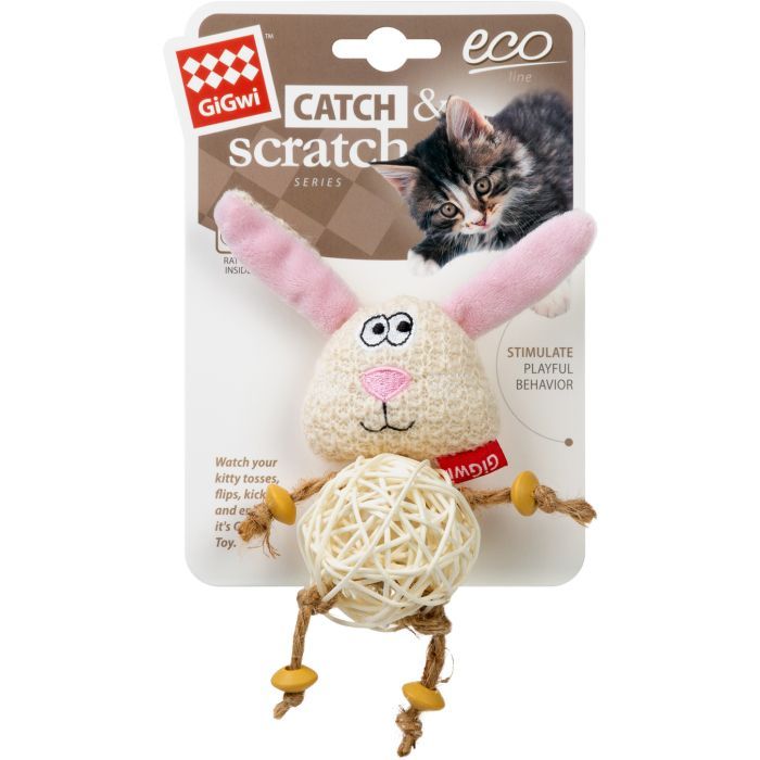 Игрушка для кошек GiGwi Catch&scratch Зайка 10 см (2344) изображение 2