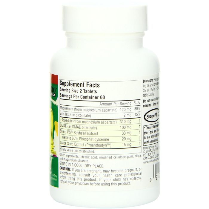 Витаминно-минеральный комплекс Source Naturals Комплекс для Поддержания Внимания у Детей, Attentive Child, 60 (SNS-01946) изображение 2