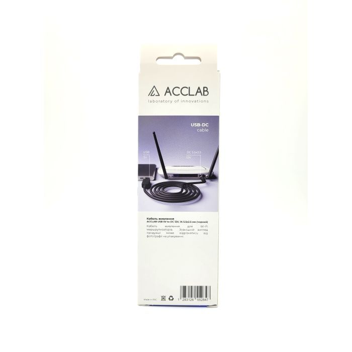 Кабель питания USB to DC 5.5х2.5mm 5V 1.5A ACCLAB (1283126552823) изображение 5