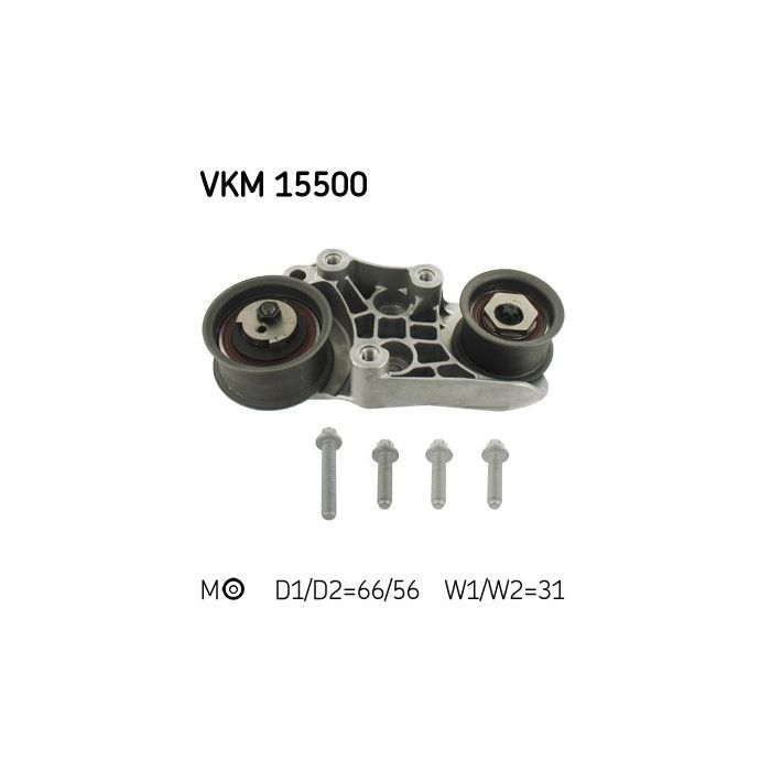Натягувач ременя з роликом SKF VKM 15500