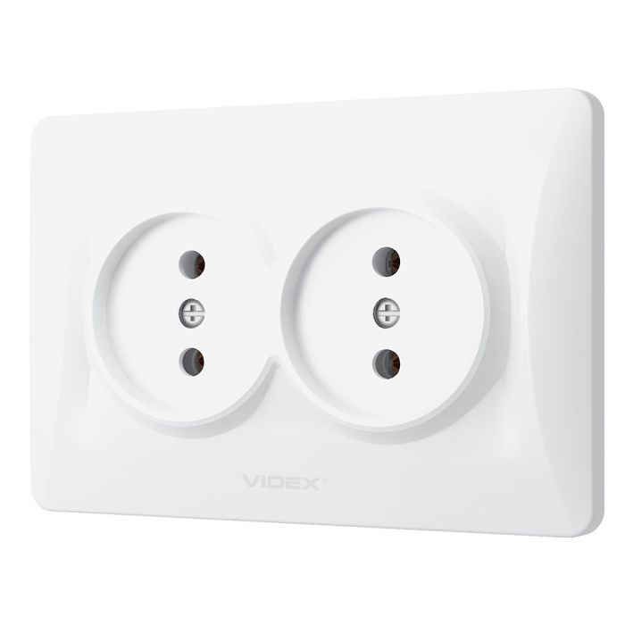 Розетка Videx BINERA 2ая (VF-BNSK2-W) изображение 2