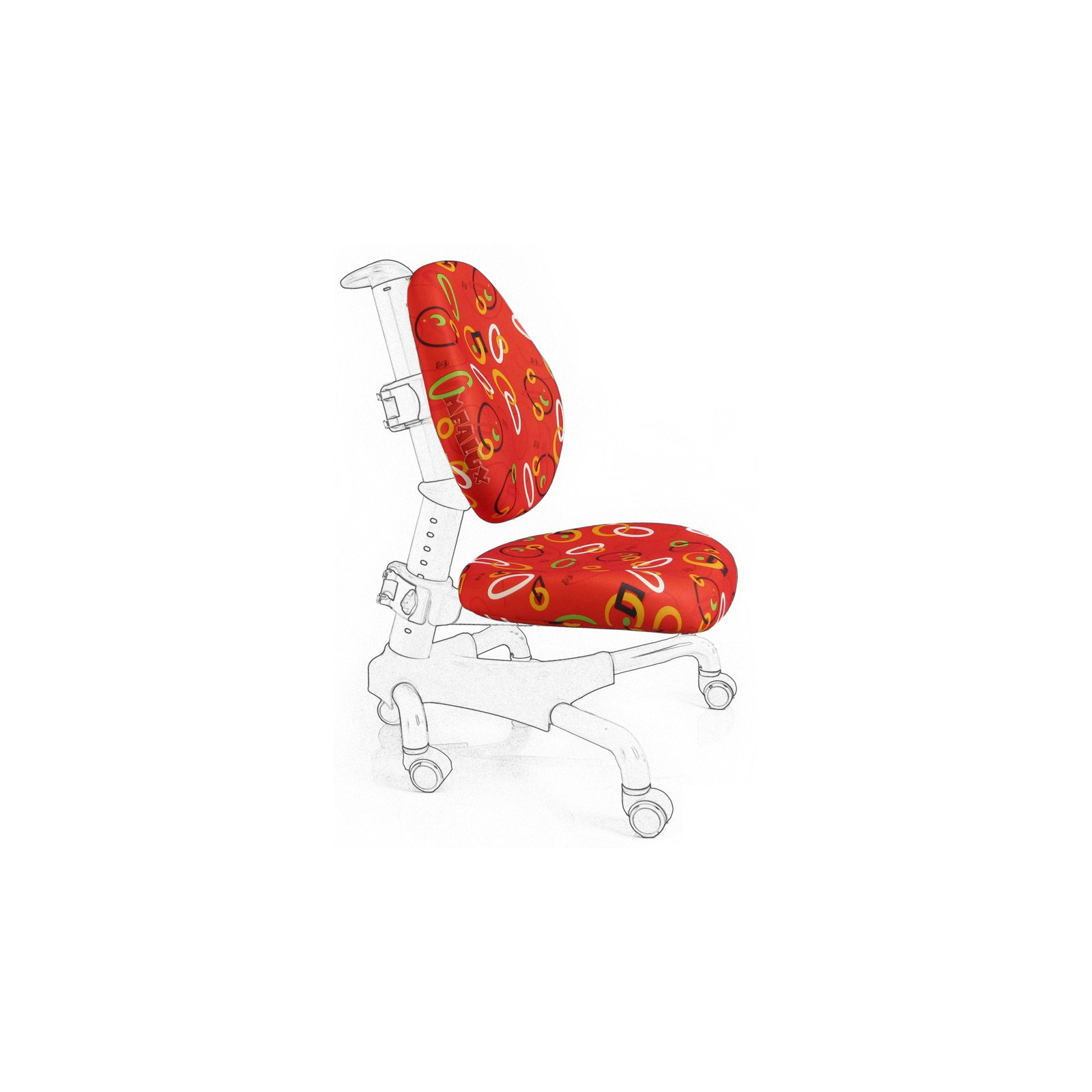 Чохол для крісла Mealux Nobel, Champion червоний з кільцями (Чехол R (Y-517, 718))