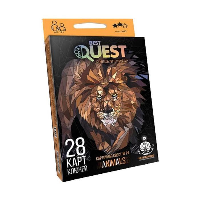 Настільна гра Danko Toys Best Quest Тварини, російська (BQ-01-02)