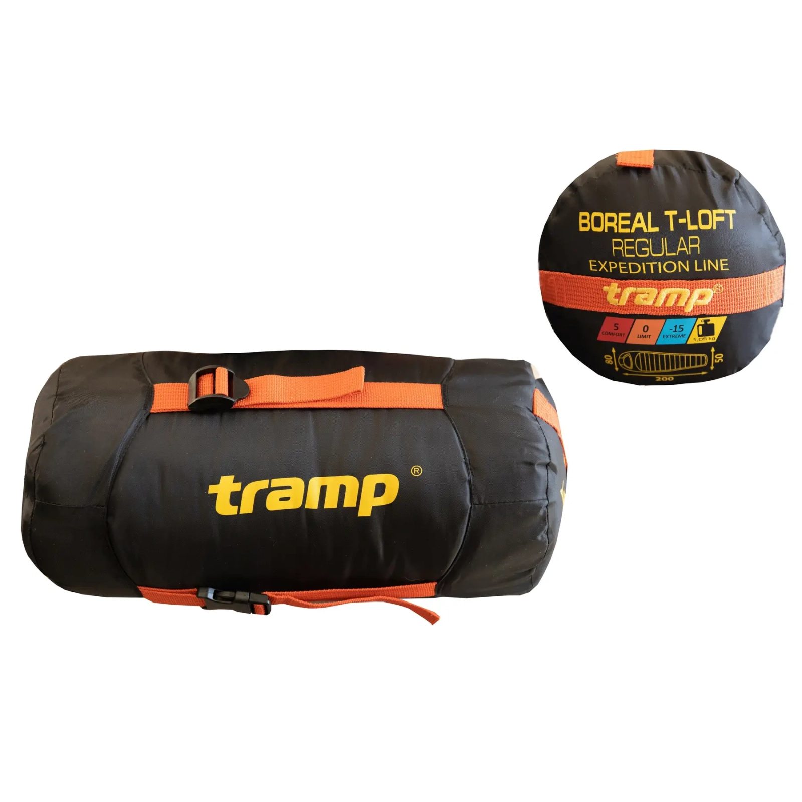 Спальный мешок Tramp Boreal Regular Right Orange/Grey (UTRS-061R-R) изображение 12
