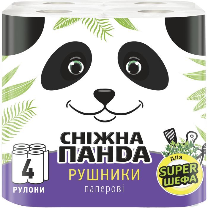 Бумажные полотенца Сніжна Панда 2 слоя 4 рулона (4823019009071)
