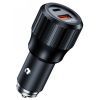 Зарядное устройство Choetech car USB-A/USB-C 63W QC3.0/PD/PPS black (TC0010-BK)