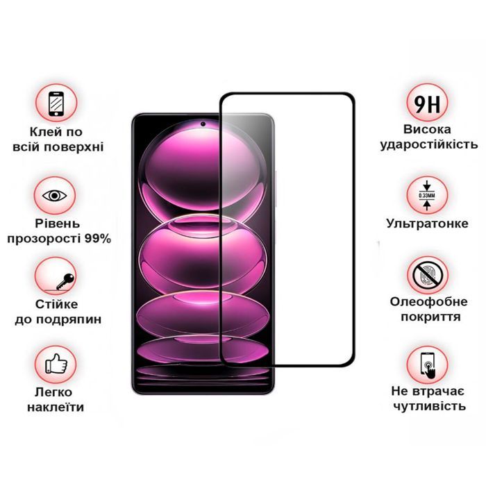Стекло защитное BeCover Xiaomi Redmi Note 12Pro/12 Pro 5G/12 Pro Plus Black (708784) изображение 4