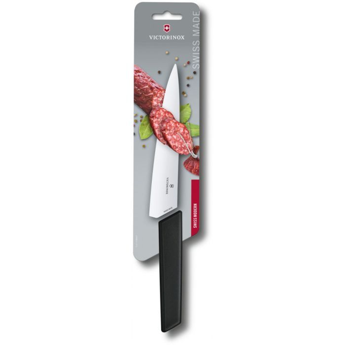 Кухонний ніж Victorinox Swiss Modern Carving 19см Black (6.9013.19B)