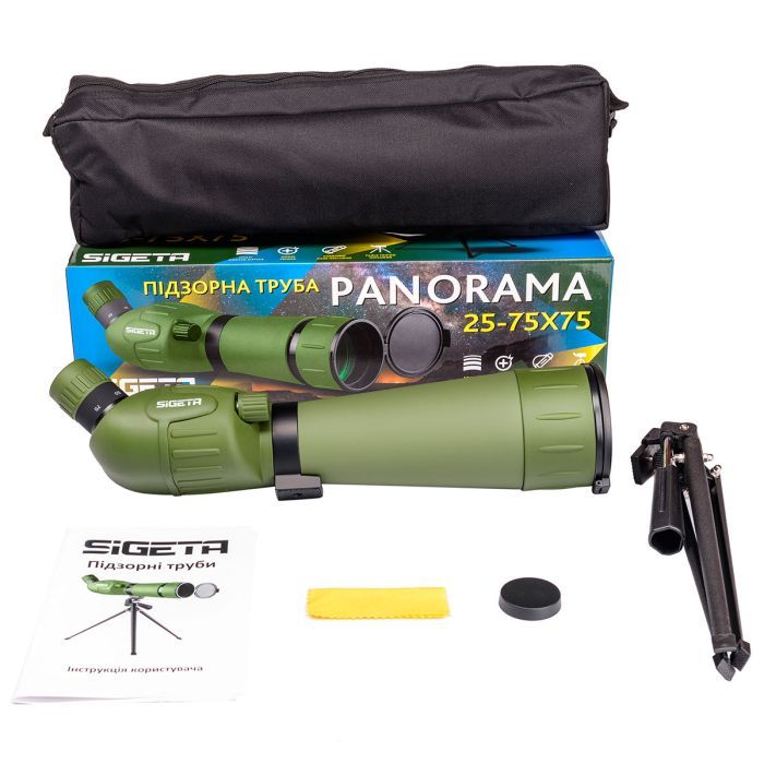 Подзорная труба Sigeta Panorama 25-75x75 (65722) изображение 5