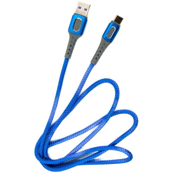 Дата кабель USB 2.0 AM to USB-C 1.0m blue Dengos (NTK-TC-LP-BLUE) зображення 2