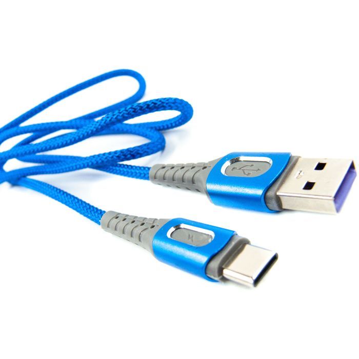 Дата кабель USB 2.0 AM to USB-C 1.0m blue Dengos (NTK-TC-LP-BLUE) зображення 3
