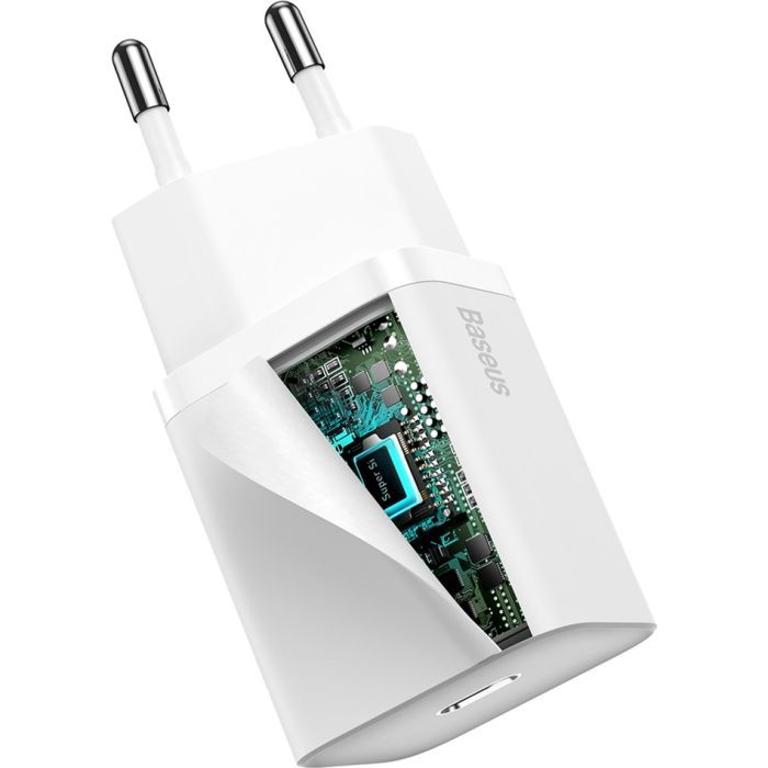 Зарядное устройство Baseus Super Si Quick Charger 1C 20W EU White (CCSUP-B02) изображение 2