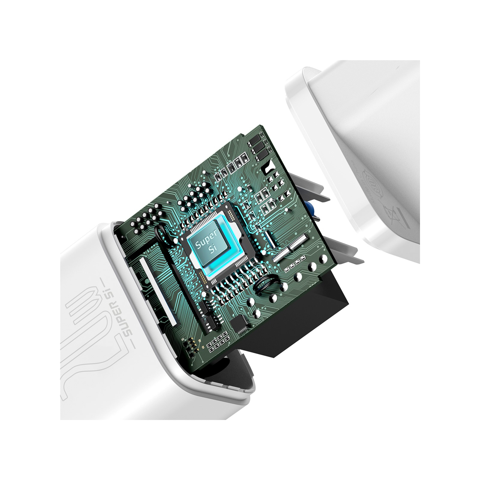 Зарядний пристрій Baseus Super Si Quick Charger 1C 20W EU White (CCSUP-B02) зображення 4