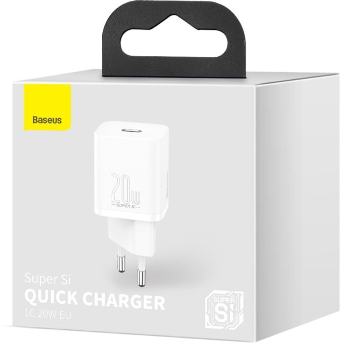 Зарядное устройство Baseus Super Si Quick Charger 1C 20W EU White (CCSUP-B02) изображение 8