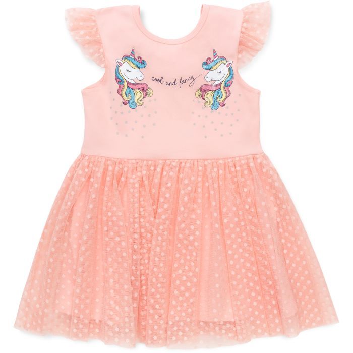Плаття дитяче POP FASHION з фатиновою спідницею з однорогами (6831-104G-peach)