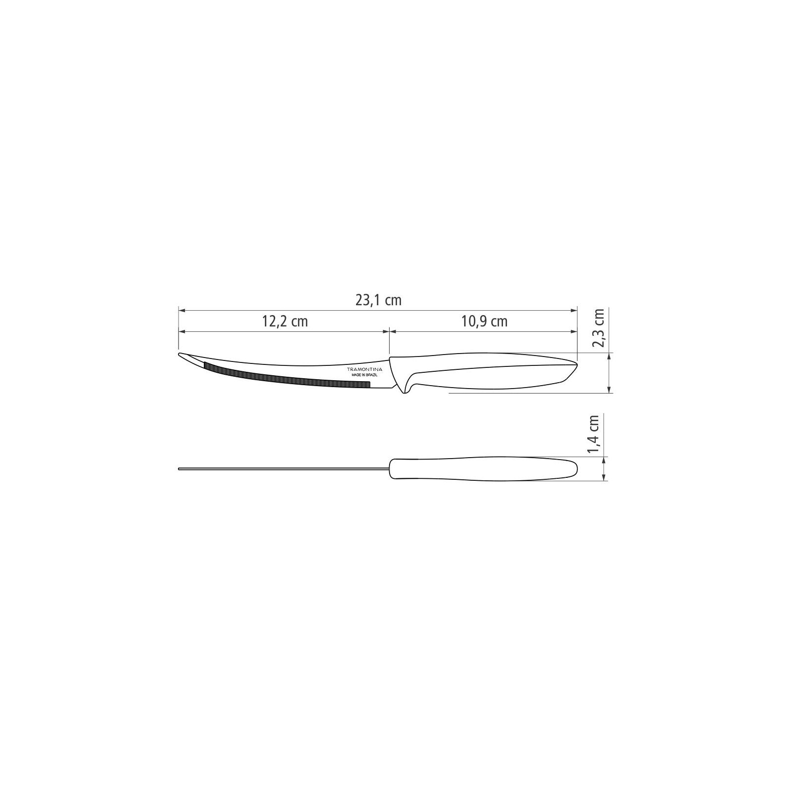 Кухонный нож Tramontina Plenus Black Tomato 127мм (23428/105) изображение 3