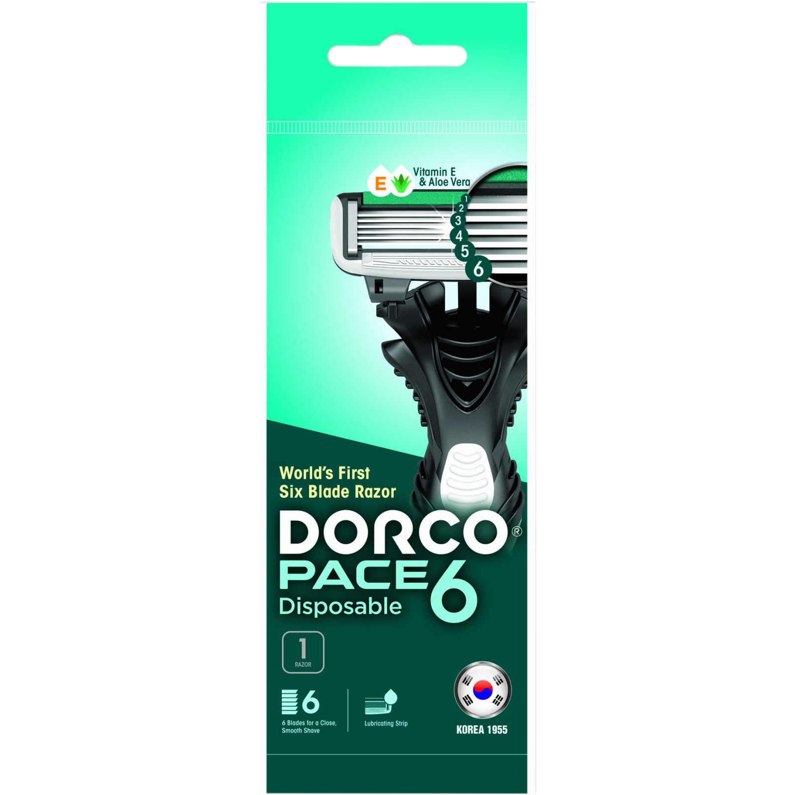 Бритва Dorco Pace 6 для мужчин 6 лезвий 1 шт. (8801038583433)