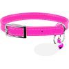 Ошейник для животных WAUDOG Glamour с QR паспортом Д 17-20 см розовый (32757)