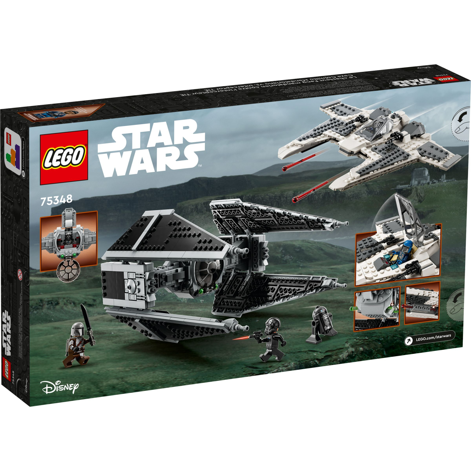Конструктор LEGO Star Wars Мандалорский истребитель против Перехватчика TIE 957 деталей (75348) изображение 6