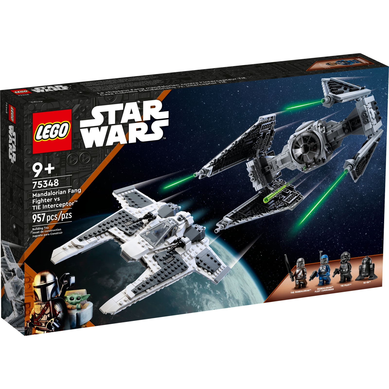 Конструктор LEGO Star Wars Мандалорский истребитель против Перехватчика TIE 957 деталей (75348)