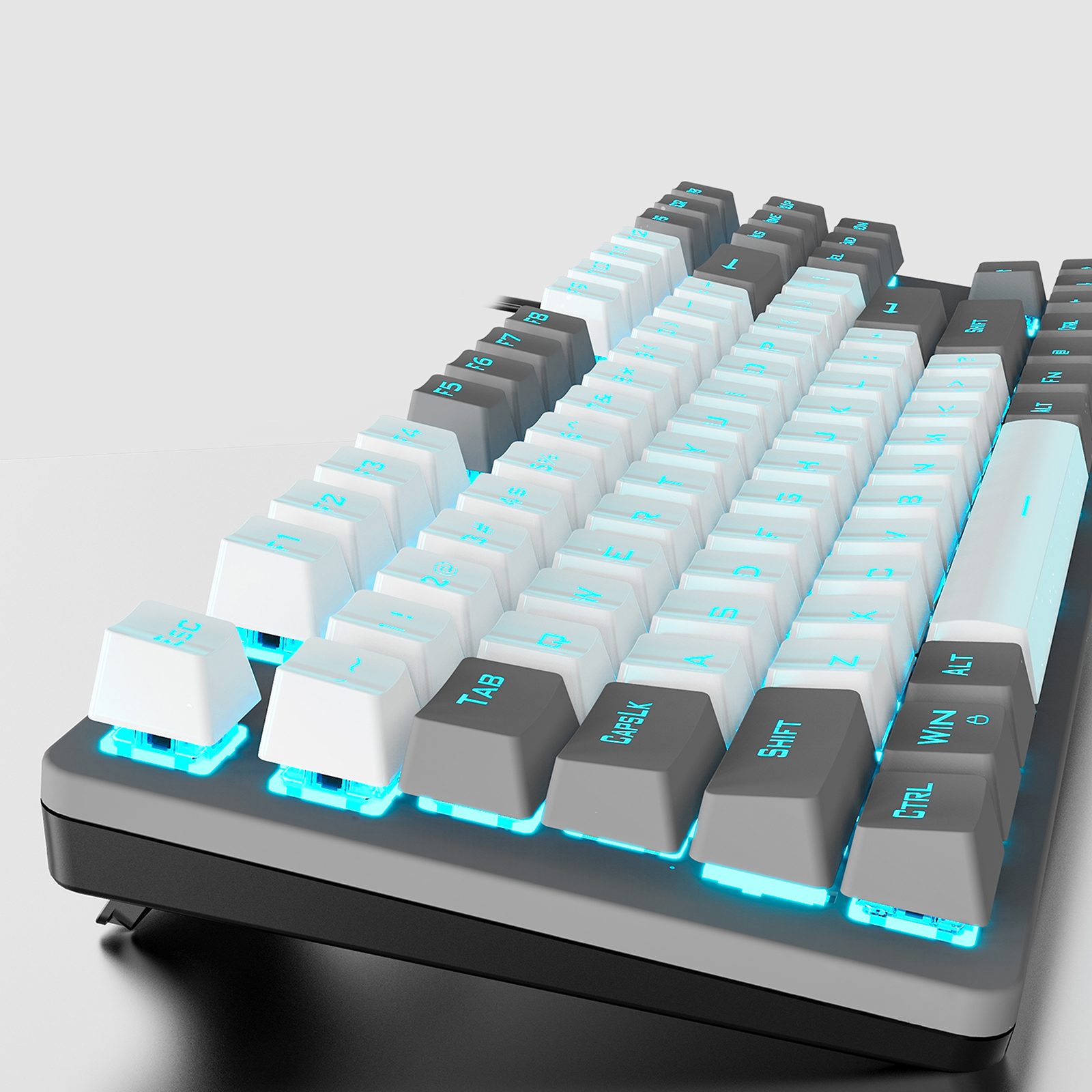 Клавіатура Aula F3287 Keycap KRGD Blue USB UA Grey/White (6948391240954) зображення 11