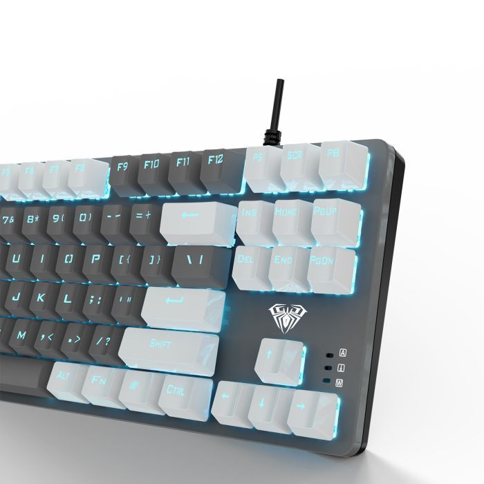 Клавиатура Aula F3287 Keycap KRGD Blue USB UA Grey/White (6948391240954) изображение 8