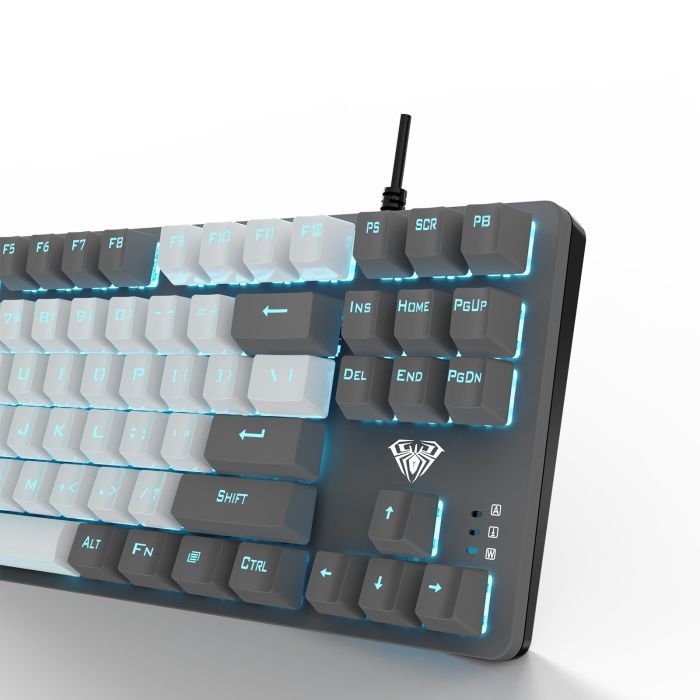 Клавиатура Aula F3287 Keycap KRGD Blue USB UA Grey/White (6948391240954) изображение 9