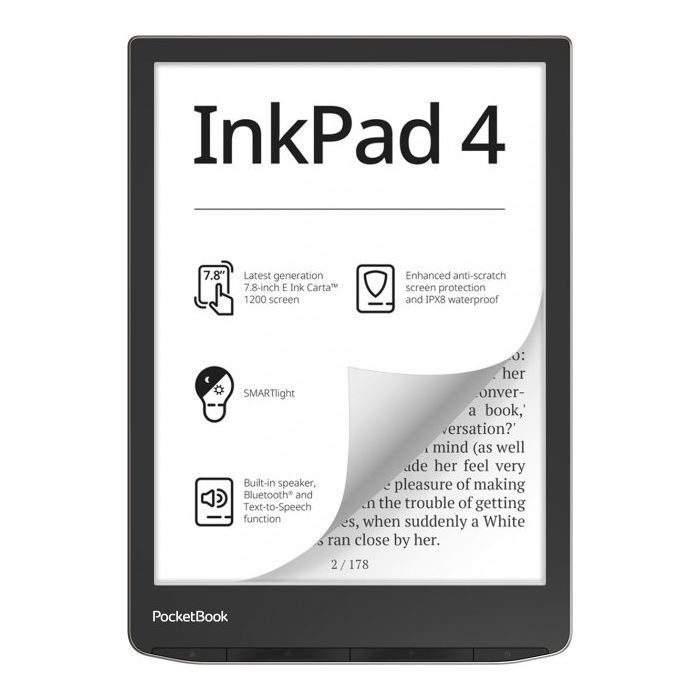 Электронная книга Pocketbook 743G InkPad 4, Stardust Silver (PB743G-U-CIS)