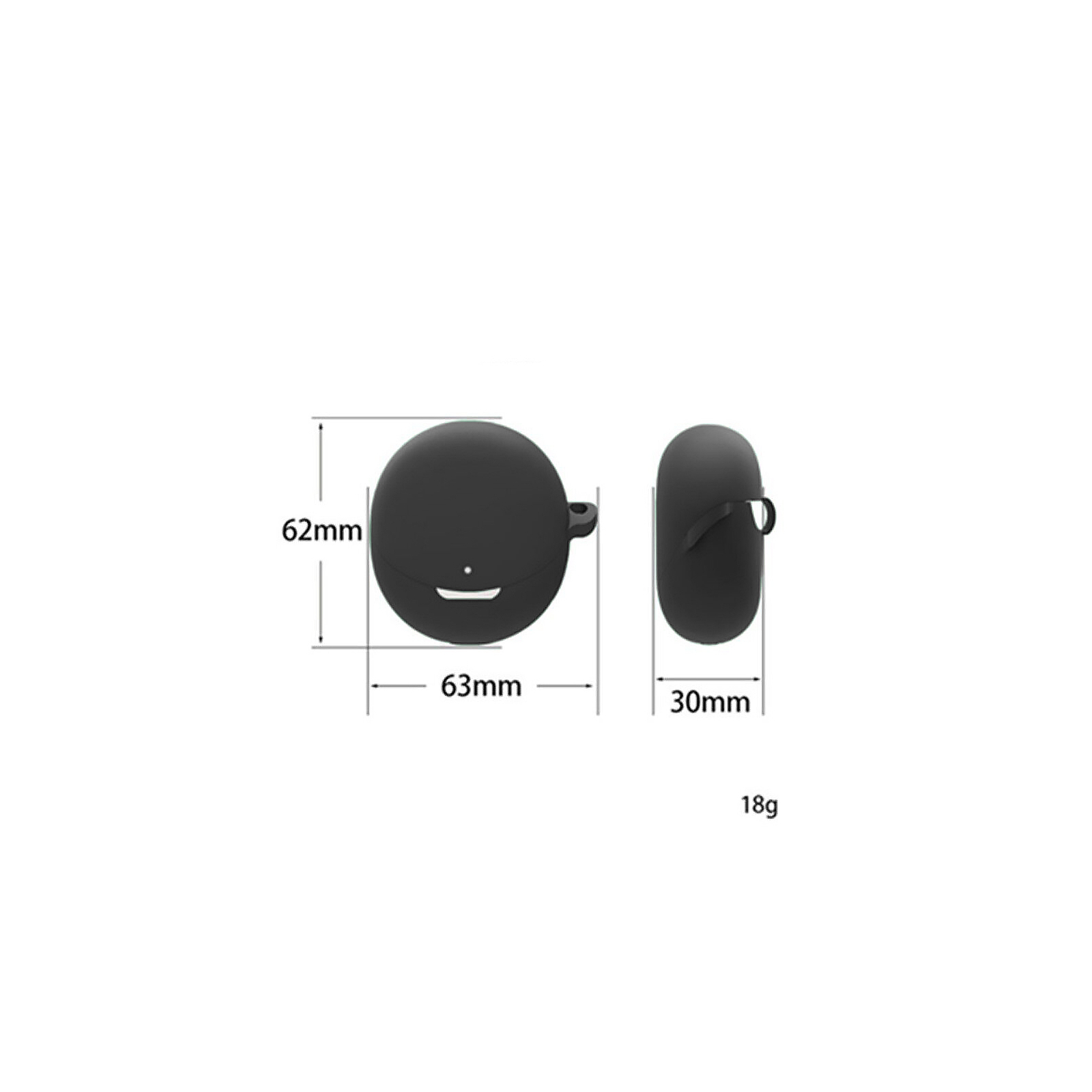 Чохол для навушників BeCover Silicon для OPPO Enco Air3 (ETE31) Black (709569) зображення 3