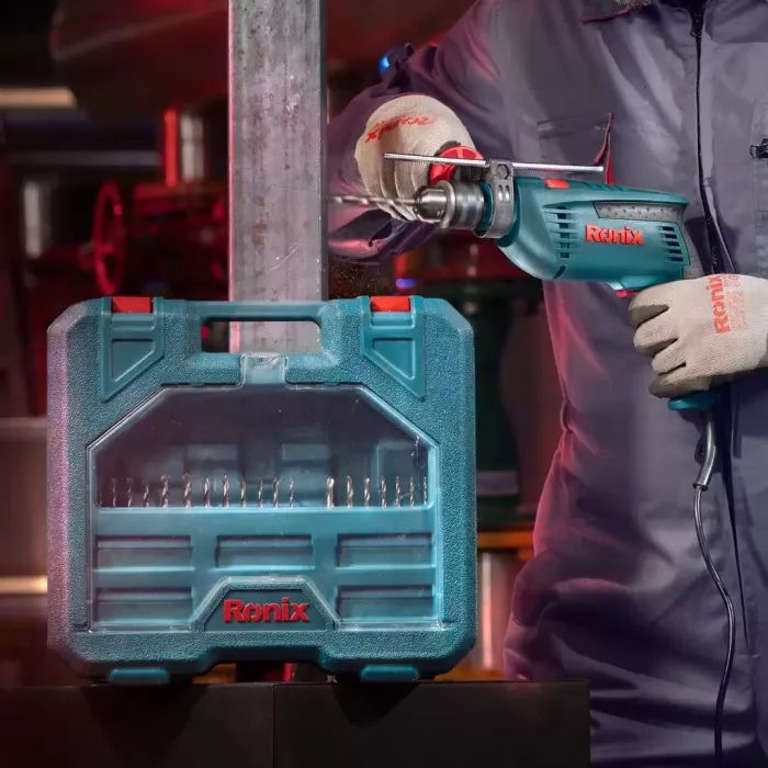 Дрель Ronix ударный 850Вт, набор (2250K) изображение 10