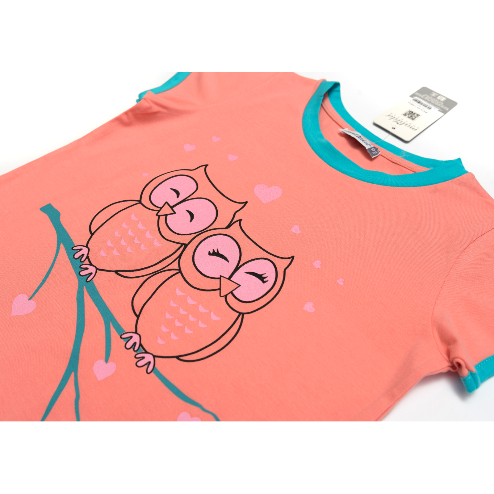 Пижама Matilda с совушками (11590-3-134G-peach) изображение 4