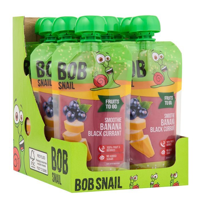 Детское пюре Bob Snail Улитка Боб Смузи Банан-Черная Смородина 120 г (4820219346371) изображение 2