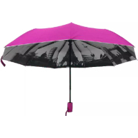 Photos - Umbrella Grunhelm Парасоля  автоматична жіноча  - UAOС-0923URMX-26GW (місто чб знизу)
