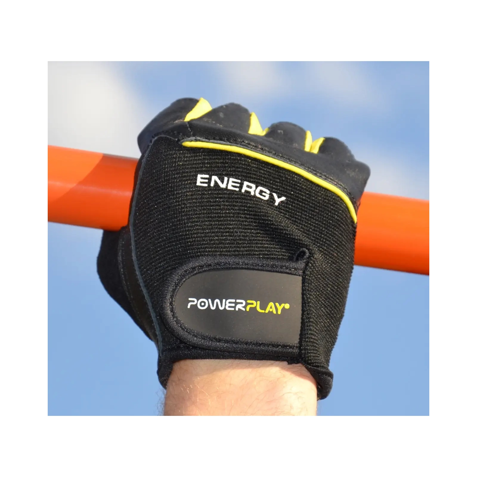 Рукавички для фітнесу PowerPlay 9058 Energy чорно-жовті M (PP_9058_M_Energy) зображення 10