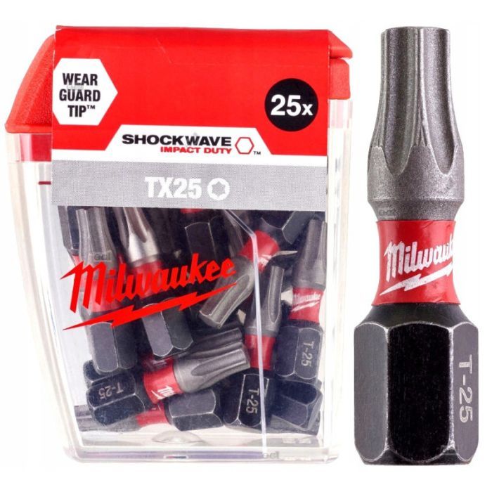 Набір біт Milwaukee SHOCKWAVE, TX25, 25мм, 25шт (4932430880) зображення 2