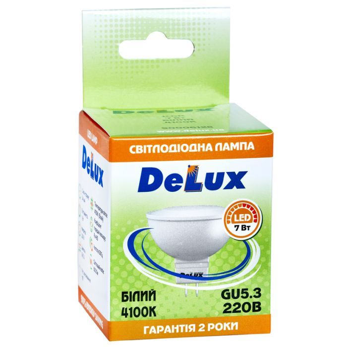 Лампочка Delux JCDR 6Вт 4100K 220В GU5.3 (90019265) изображение 2