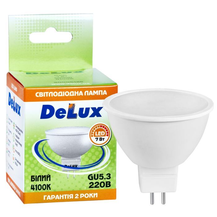 Лампочка Delux JCDR 6Вт 4100K 220В GU5.3 (90019265) изображение 3