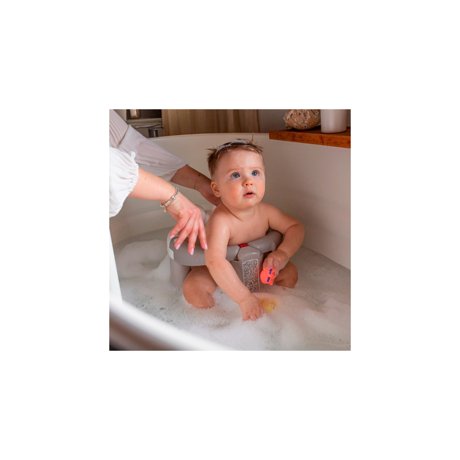 Сиденье для ванны Ok Baby Crab с присосками, серый (38712300) изображение 5
