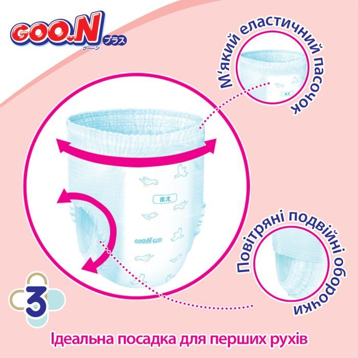 Подгузники GOO.N Plus Трусики для детей 13-25 кг размер XXL 28 шт (21000634) изображение 5