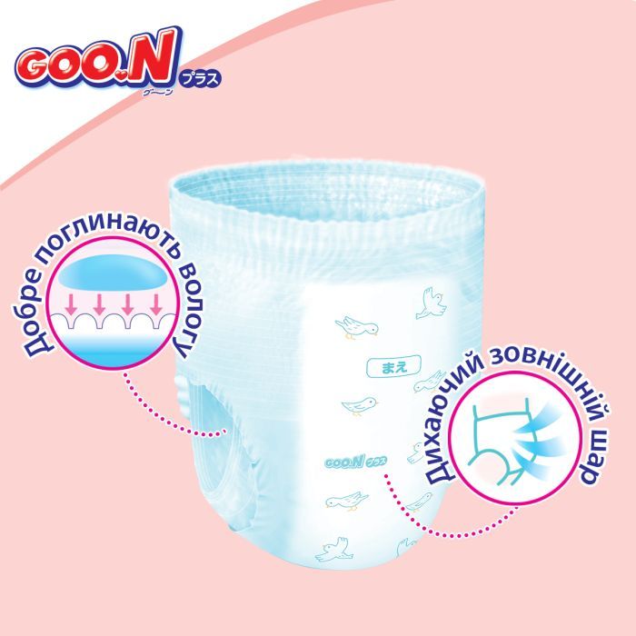 Подгузники GOO.N Plus Трусики для детей 13-25 кг размер XXL 28 шт (21000634) изображение 6