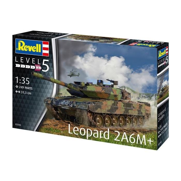 Сборная модель Revell Танк Леопард 2 A6M+ уровень 5 масштаб 1:35 (RVL-03342)